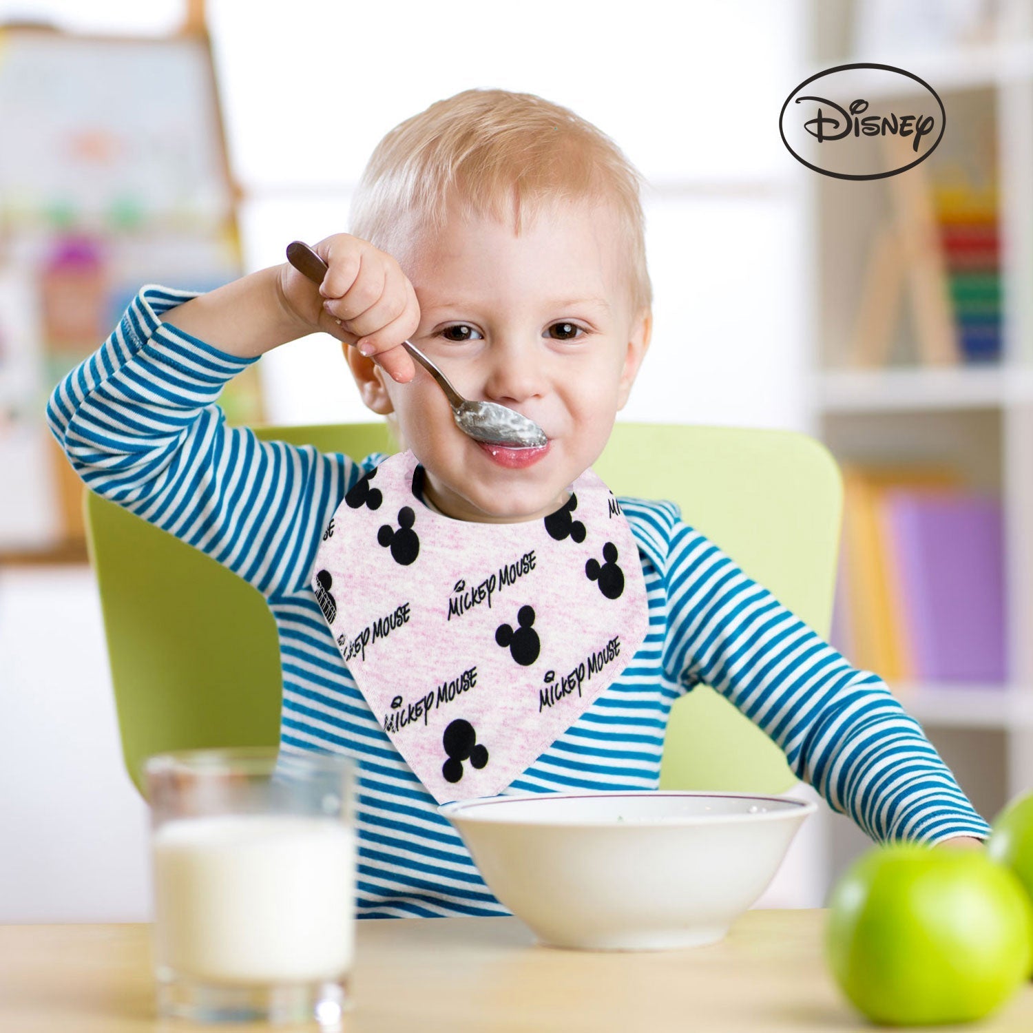 Infant Bib Po3 Mickey Bandana Bibs - 1 Infant Bib Yallatoys