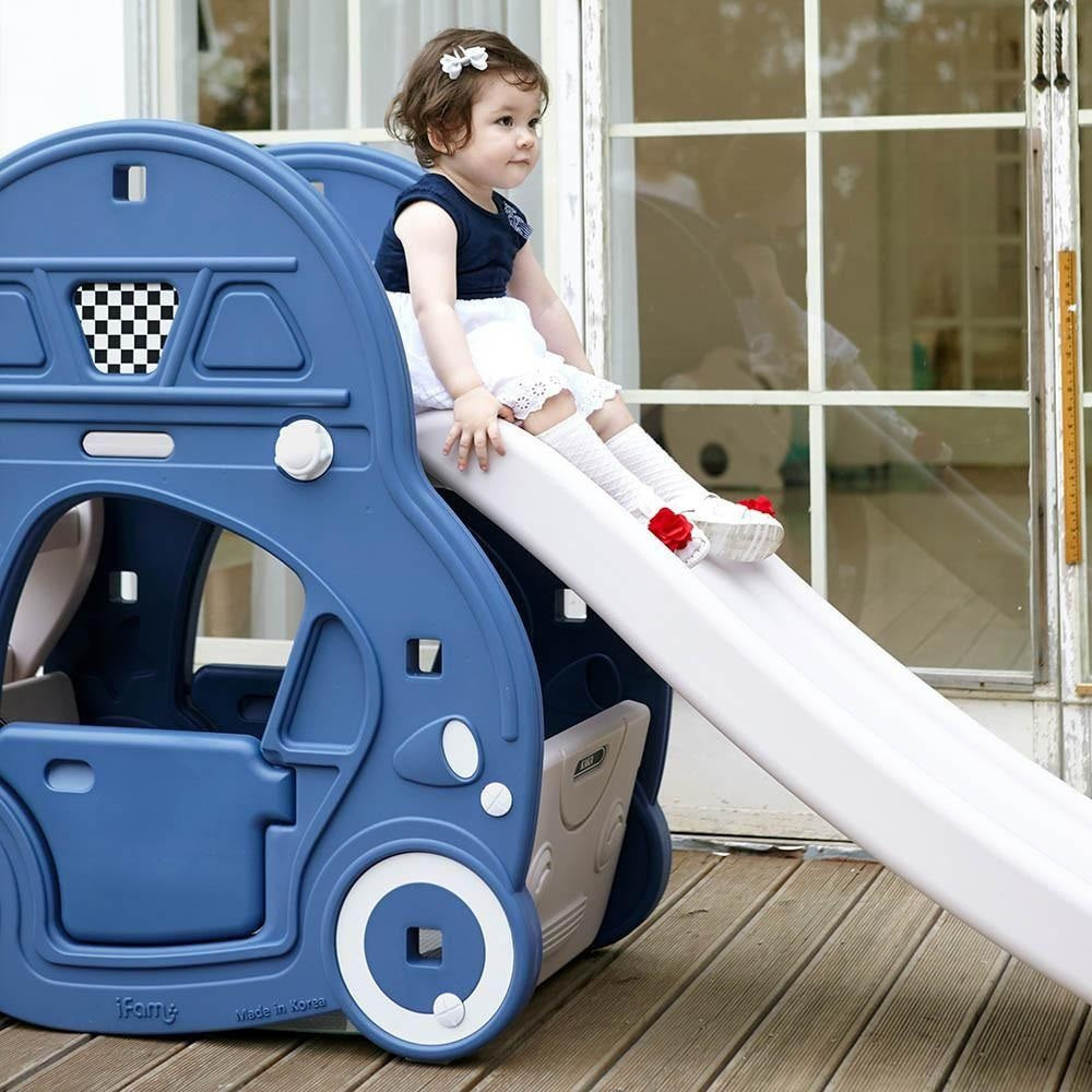 Buy iFam Kaka Roof Car Slide with Mat Deep Blue | Yallatoys.com
