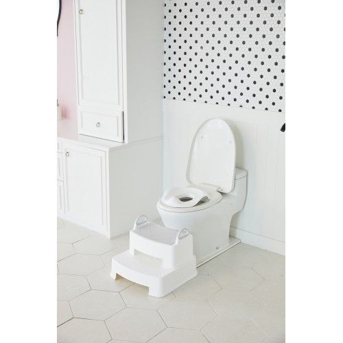 Buy iFam Herringbone Handle Step Stool Double White | Yallatoys.com
