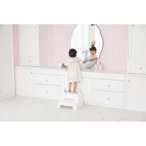 Buy iFam Herringbone Handle Step Stool Double White | Yallatoys.com