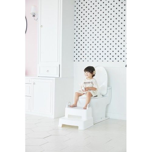 Buy iFam Herringbone Handle Step Stool Double White | Yallatoys.com