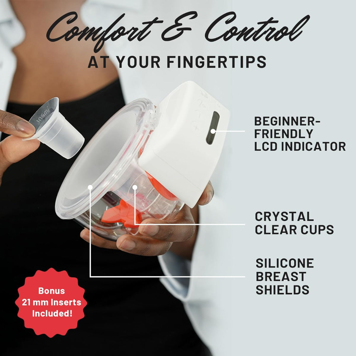Imani i2 Plus iBox Hospital Grade Wearable Electric Breast Pump Hands Free 3 in 1 imani Yallatoys