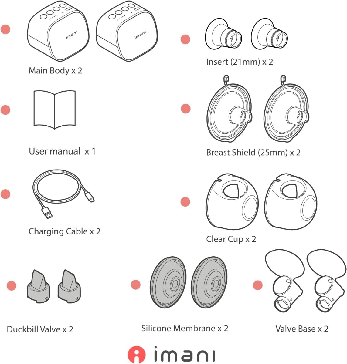 iMani I2 Plus Handsfree Dual Breast Pump imani Yallatoys