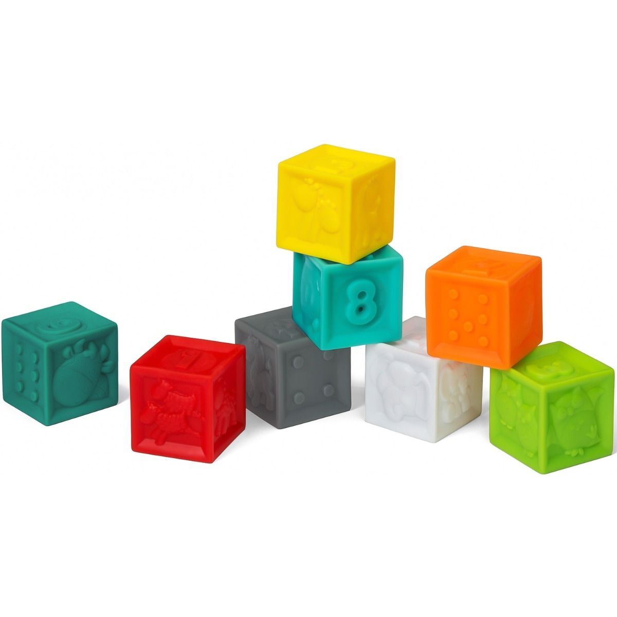 Buy Infantino Squeeze & Stack Block 8pcs | Yallatoys.com