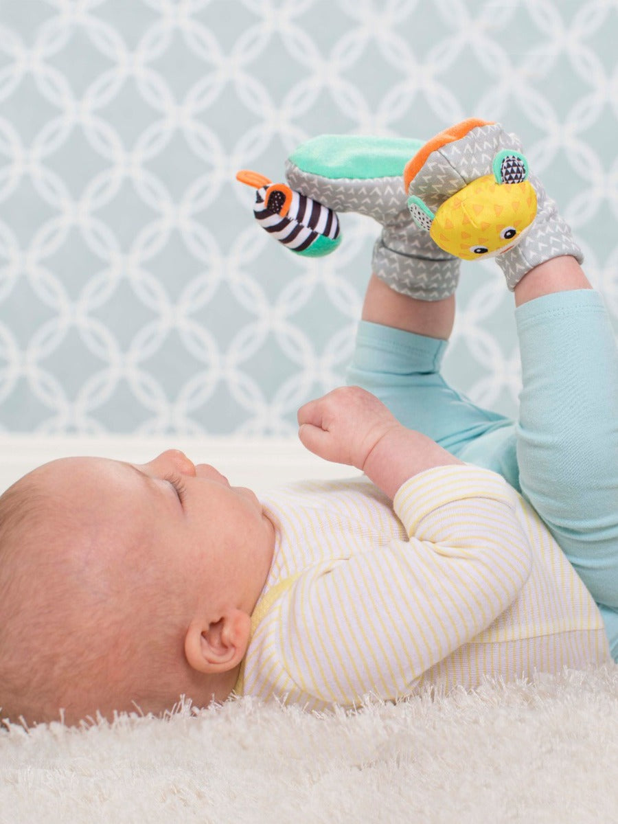 Buy Infantino Foot Rattles Zebra & Tiger | Yallatoys.com