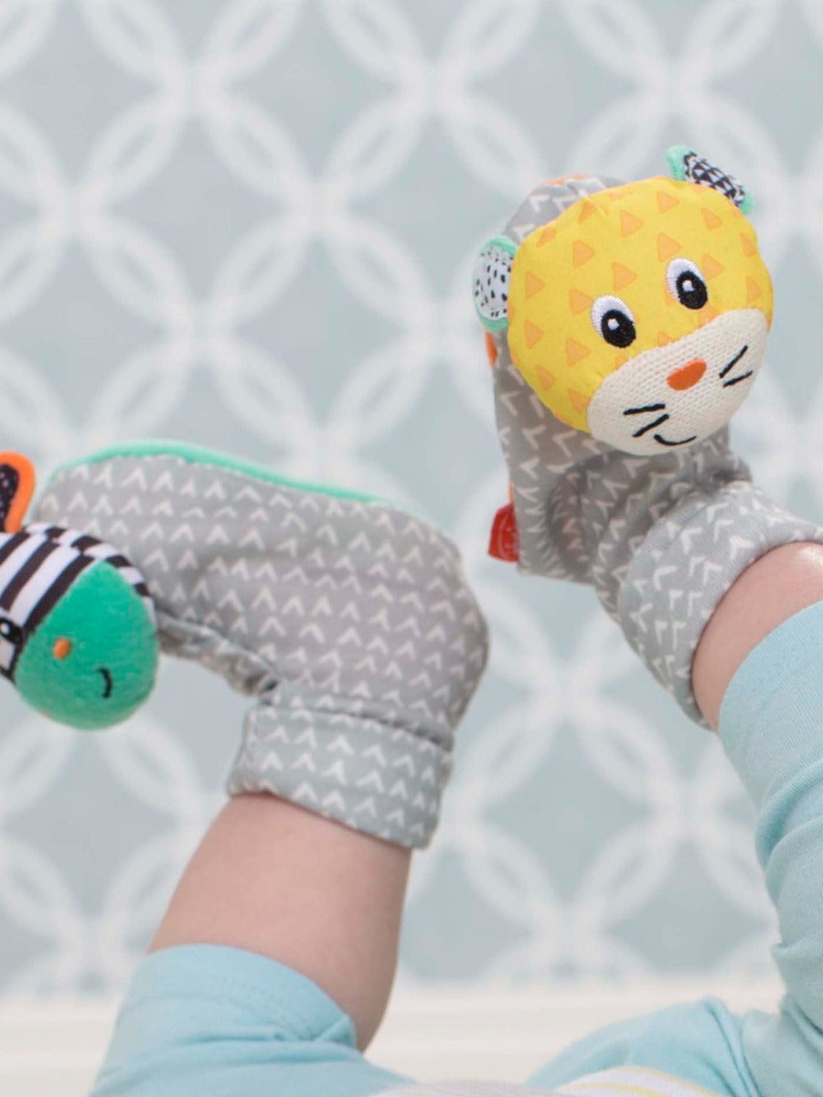Buy Infantino Foot Rattles Zebra & Tiger | Yallatoys.com