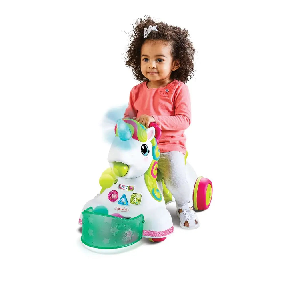Infantino 3 in 1 Sit Walk & Ride Unicorn Infantino Yallatoys