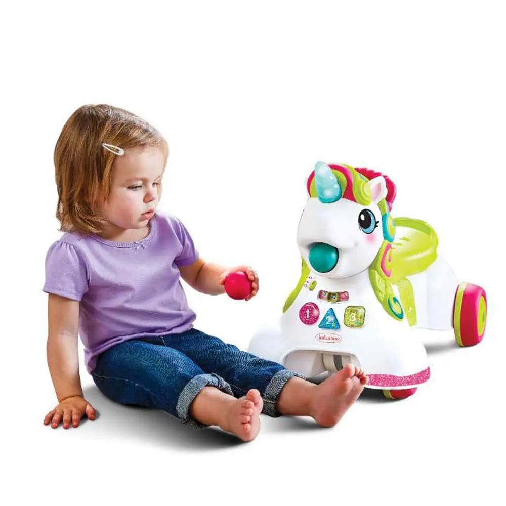 Infantino 3 in 1 Sit Walk & Ride Unicorn Infantino Yallatoys