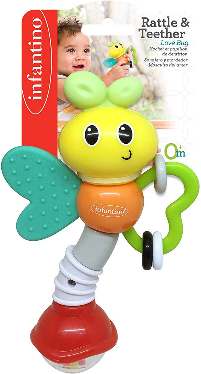 Buy Infantino Rattle & Teether Love Bug | Yallatoys.com