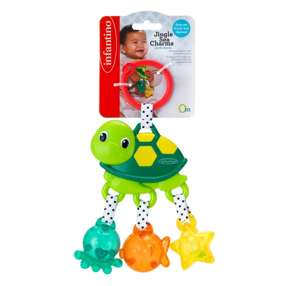 Infantino Jingle Charms Turtle Green Infantino Yallatoys