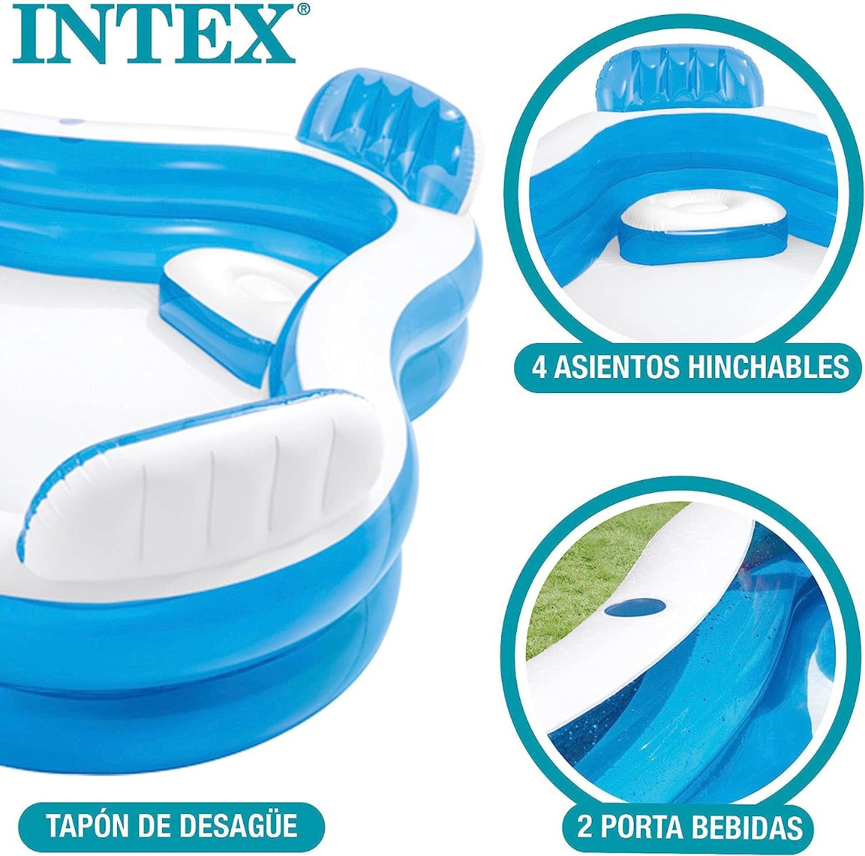 inflatable family lounge swimming pool