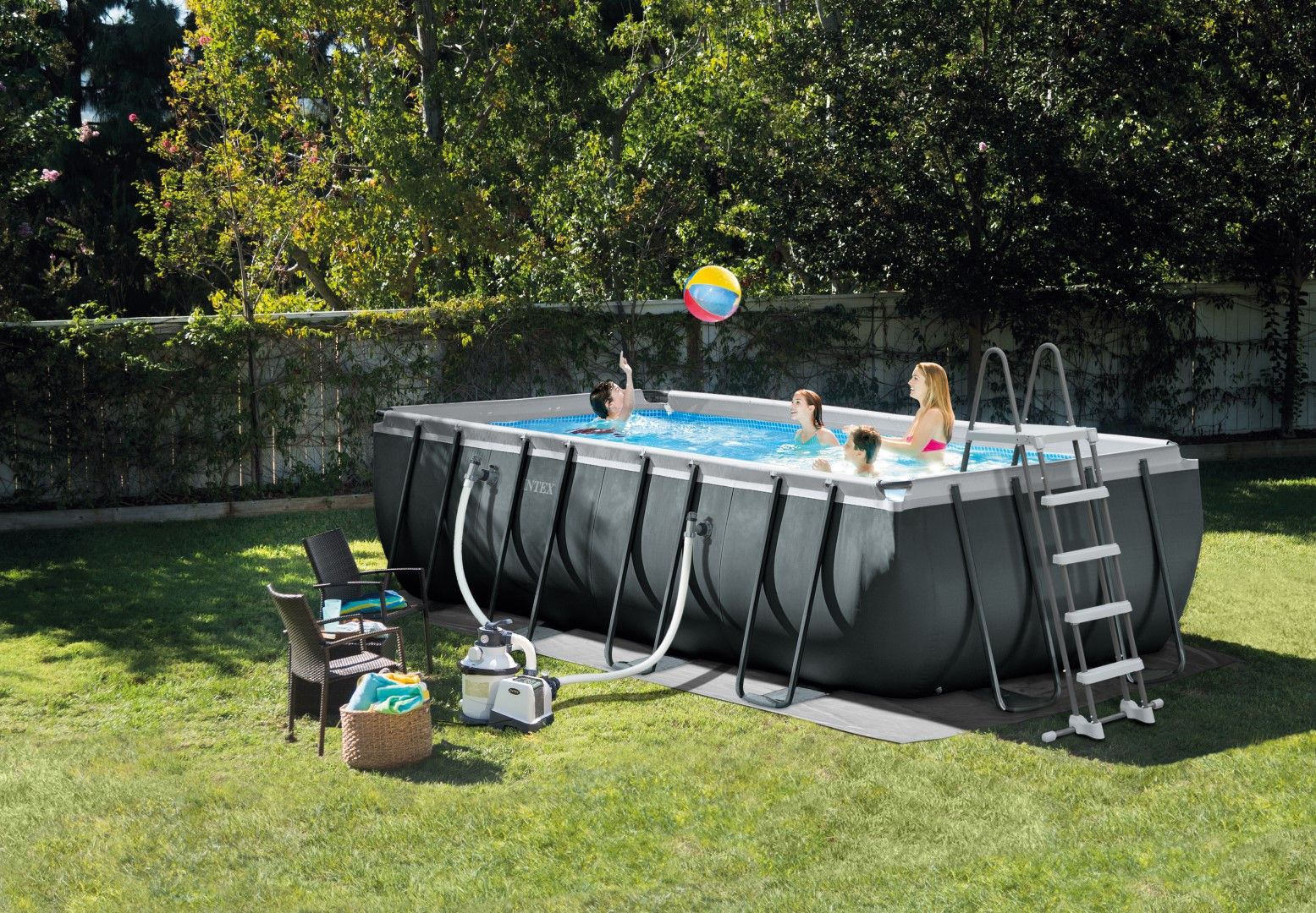 Buy Intex Rectangular Ultra XTR Frame Above Ground Pool 5.4m x 2.7m x 1.3m (Free Installation in 24hrs) | Yallatoys.com