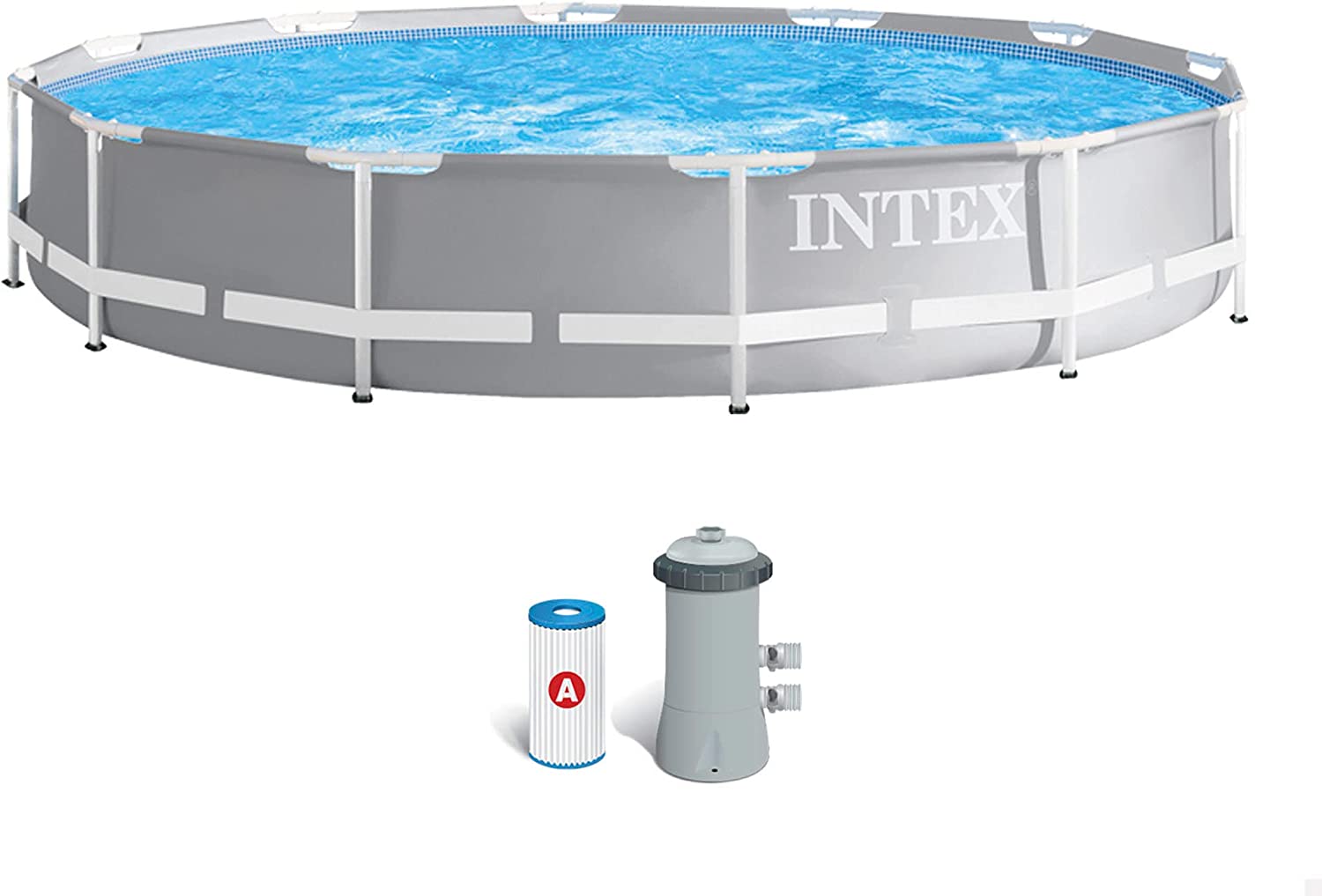 Buy Intex Prism Frame Round Pool with Filter 3.6m x 0.99m (Free Installation in 24hrs) | Yallatoys.com