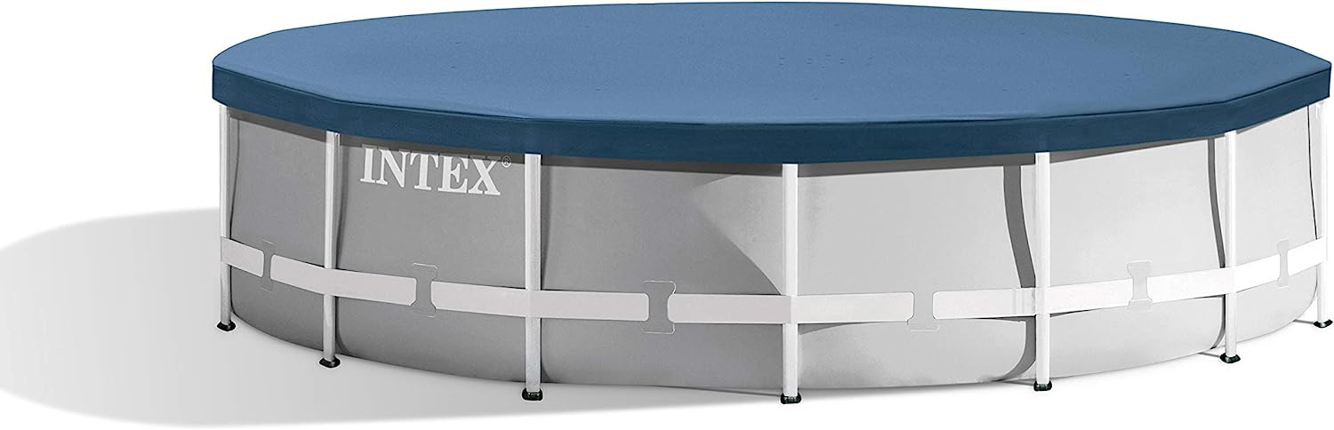 Buy Intex Prism Frame Premium Round Pool Set with Filter Ladder and Cover 4.3m x 1.1m (Free Installation in 24hrs) | Yallatoys.com