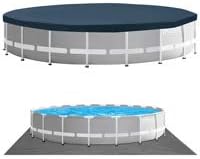 Buy Intex Prism Frame Premium Round Pool Set with Filter Ladder and Cover 6.1m x 1.3m (Free Installation in 24hrs) | Yallatoys.com