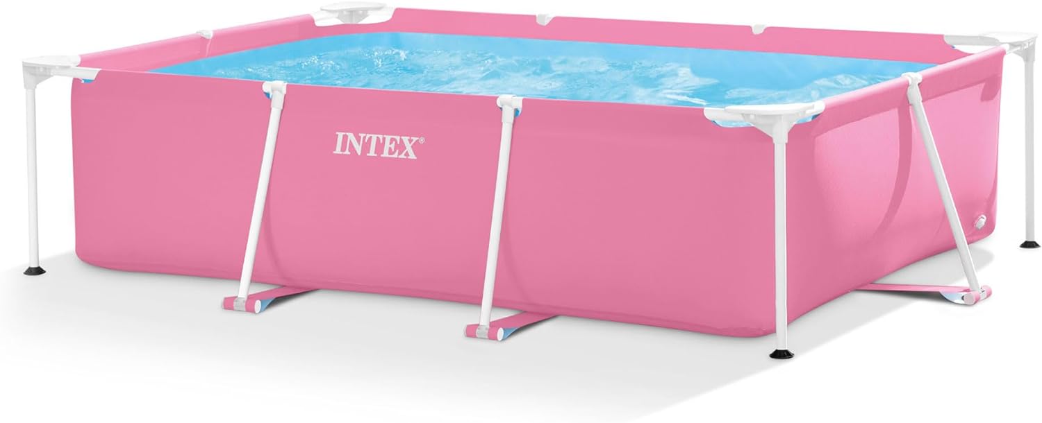 Buy Intex Pink Rectangular Frame Pool 2.2m x 1.50m x0.60m (Free Installation in 24hrs) | Yallatoys.com