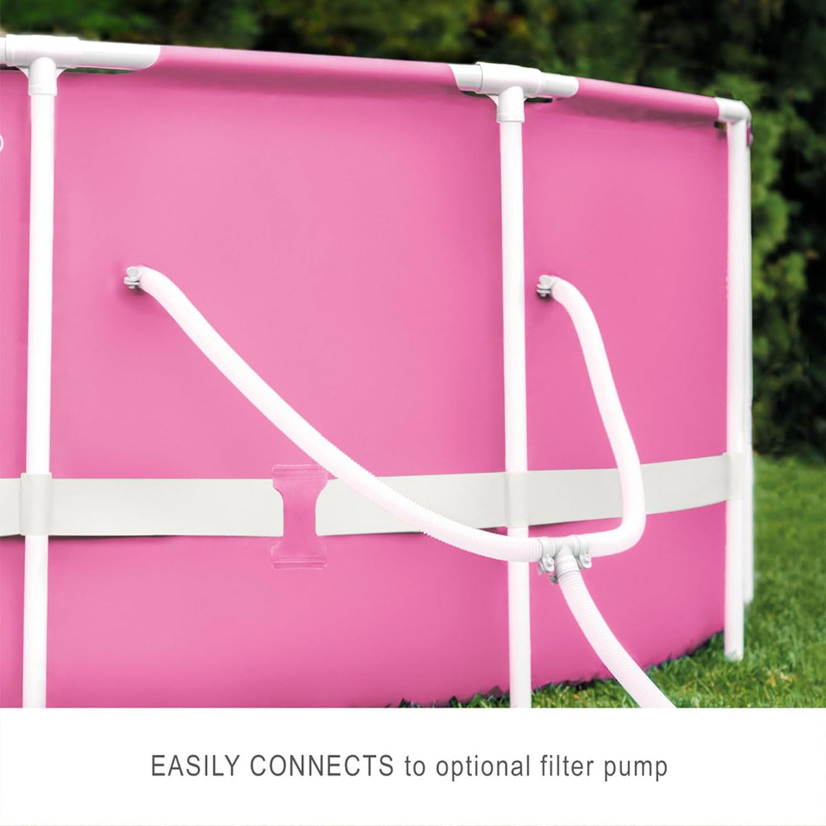 Buy Intex Pinkmetal Frame Pool Set 2.4m x 2.4m x 0.61m | Yallatoys.com