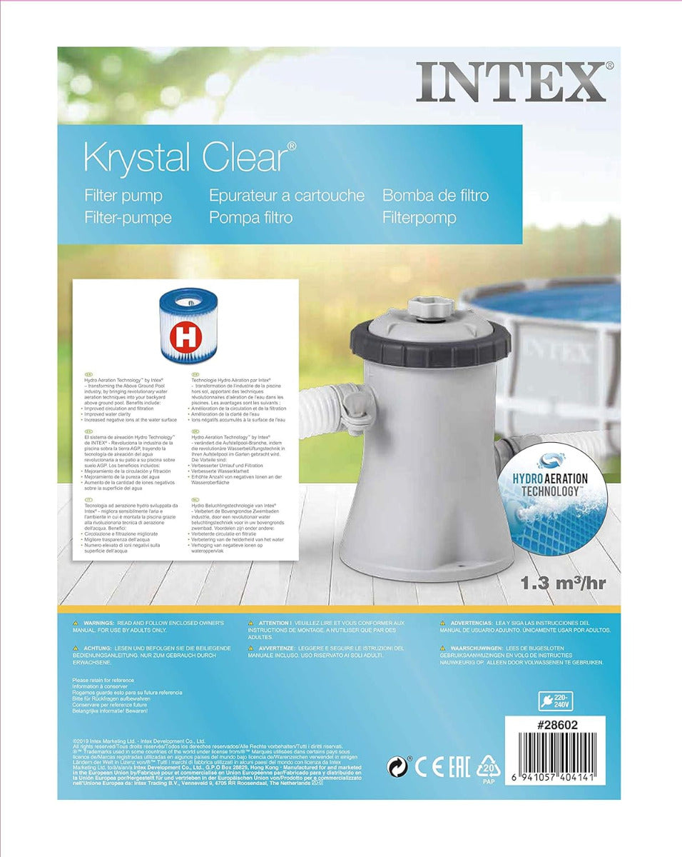 Buy Intex 330 Gallons Cartridge Filter Pump 220-240 Volt | Yallatoys.com