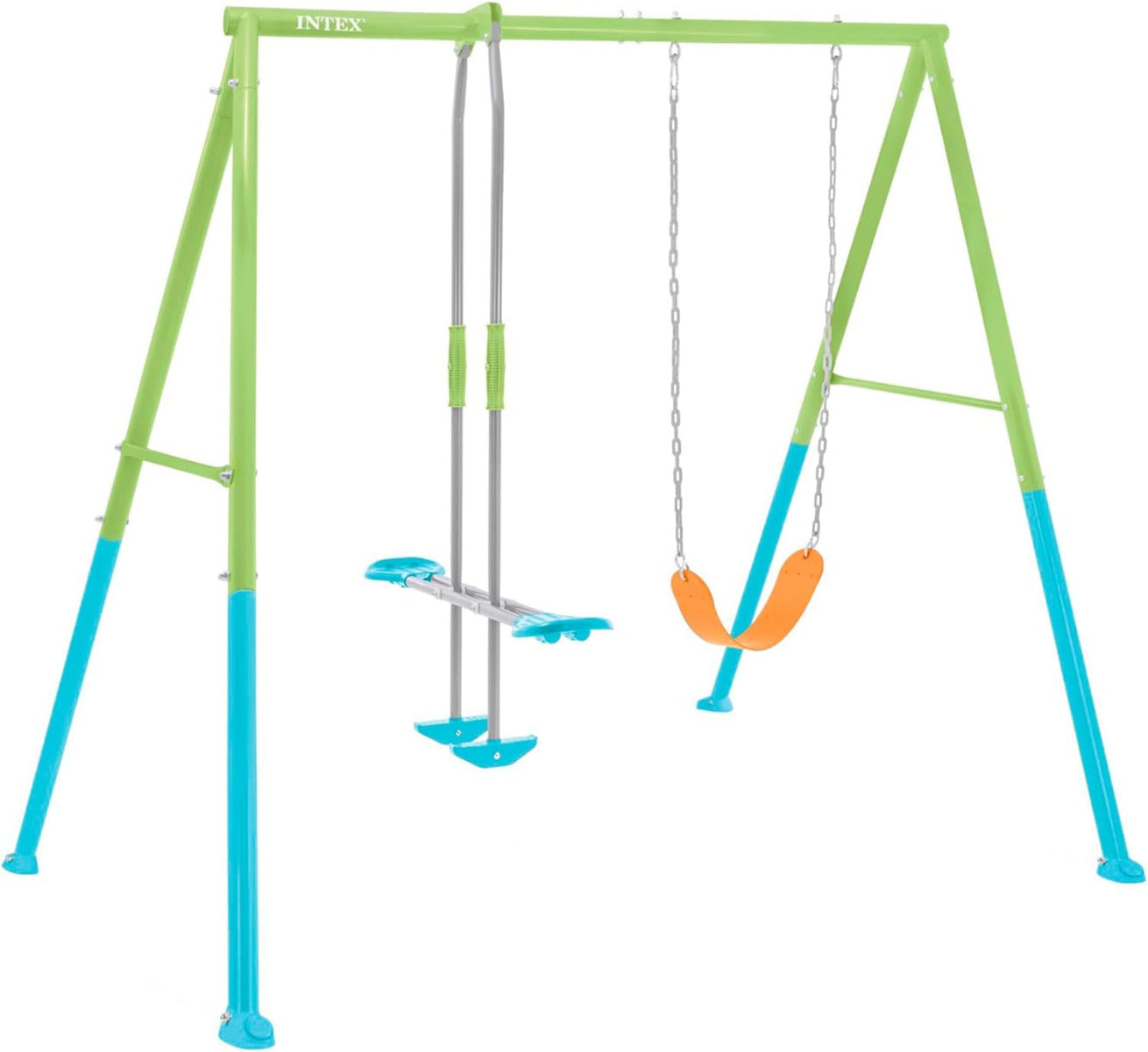 Buy Intex Two Feature Colored Playground Swing Set with Trapeze Bar | Yallatoys.com