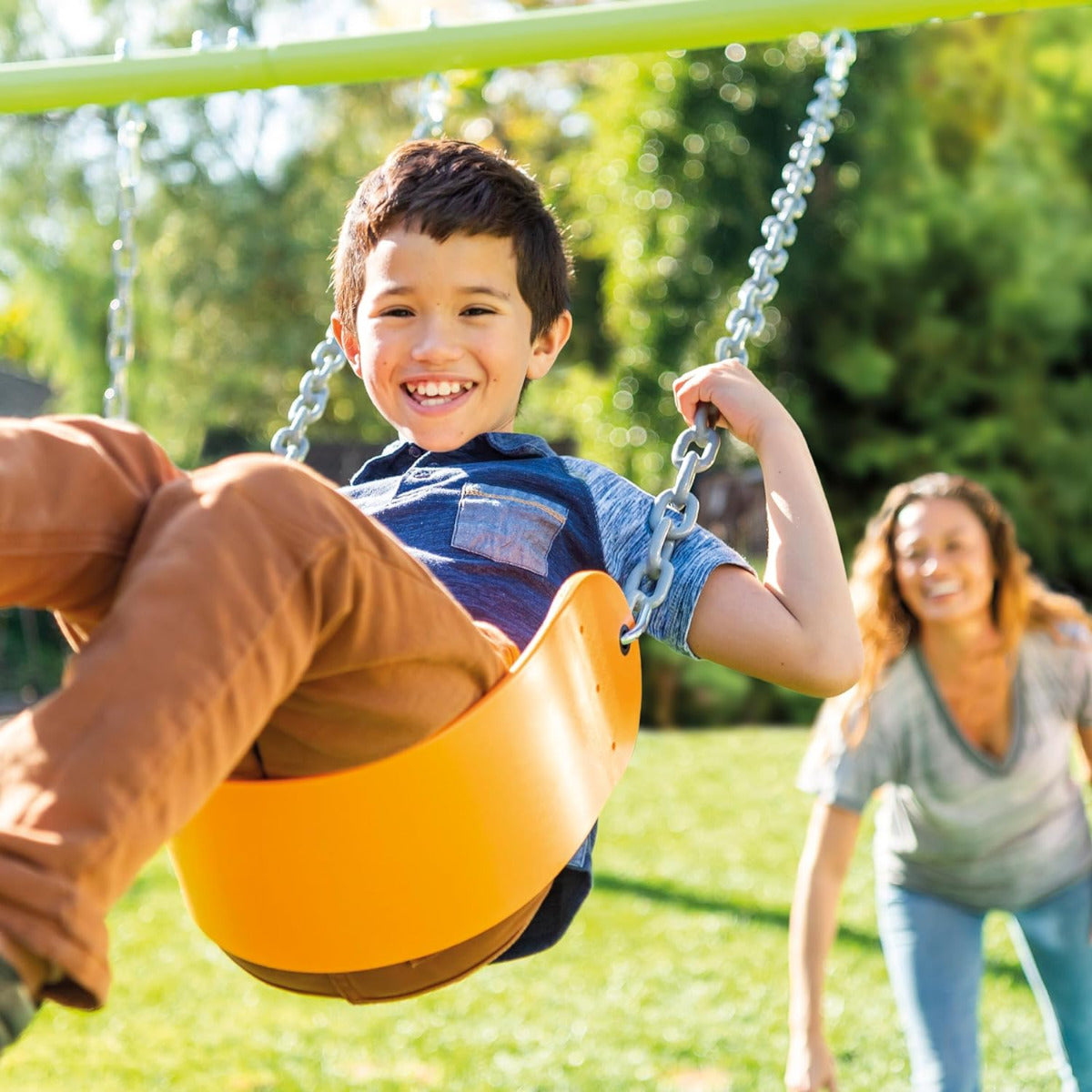 Buy Intex Two Feature Colored Playground Swing Set with Trapeze Bar | Yallatoys.com