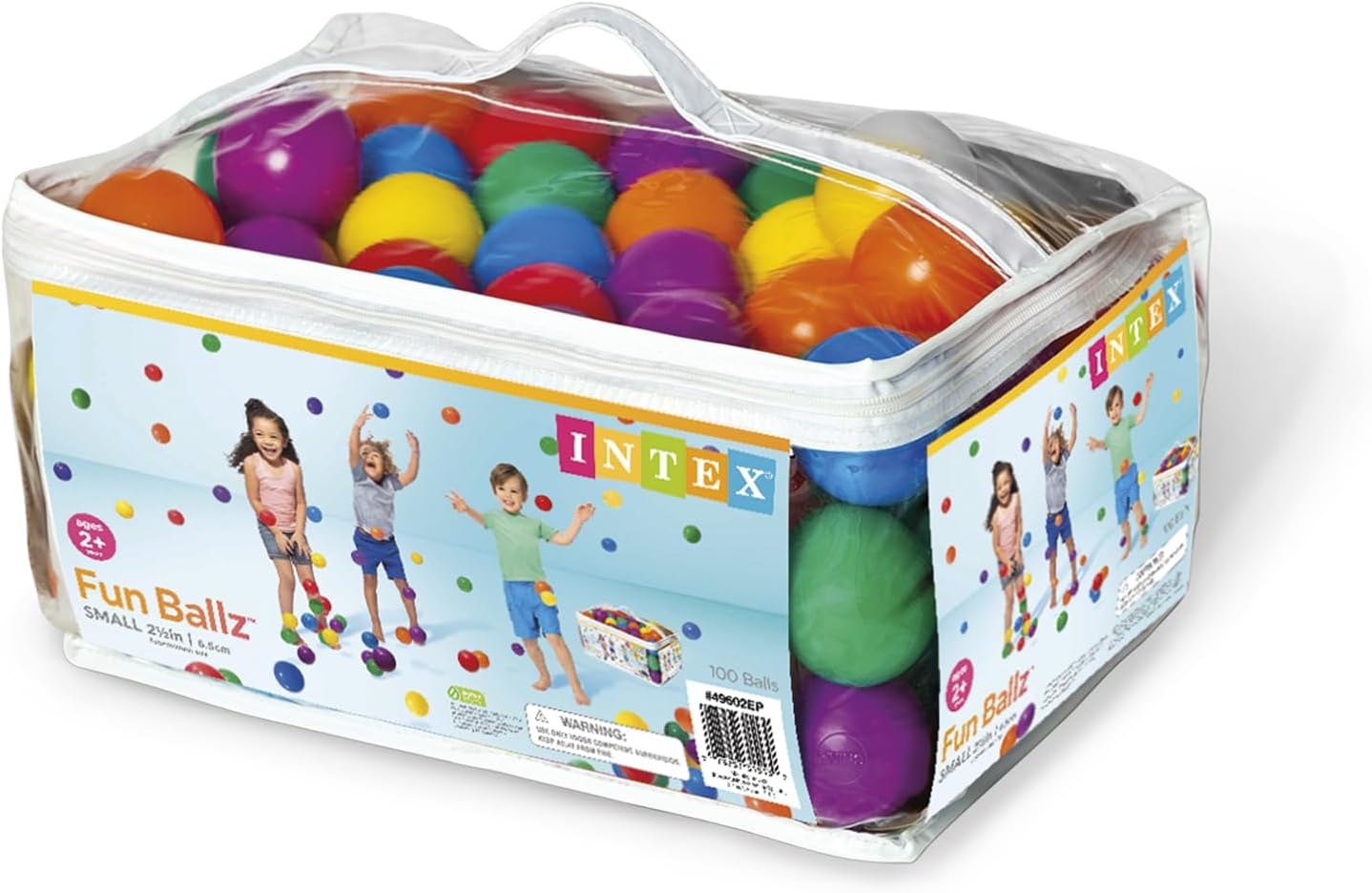 Buy Intex Fun Ballz 100 Multi Colored Plastic Balls | Yallatoys.com