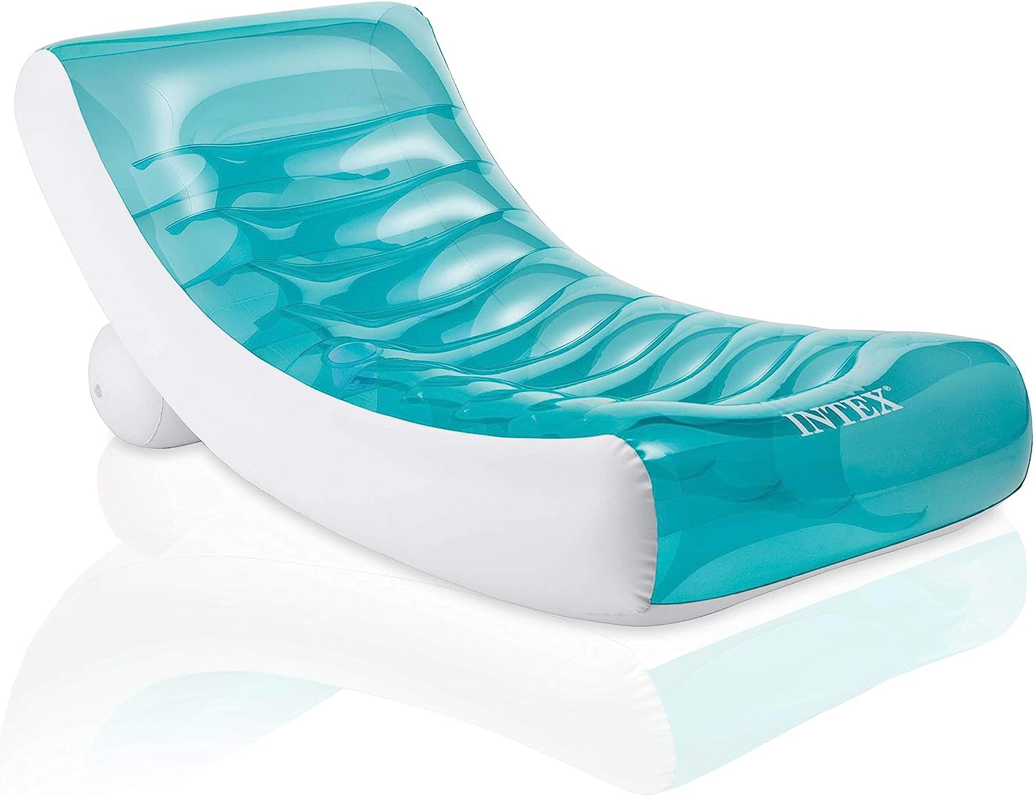 Buy Intex Inflatable Rockin Lounge Pool Floating Raft Chair with Cupholder | Yallatoys.com