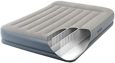 Buy Intex Queen Size Pillow Rest Mid-Rise Airbed With Built-In Electric Pump | Yallatoys.com