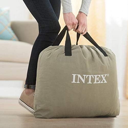 Buy Intex Queen Size Pillow Rest Mid-Rise Airbed With Built-In Electric Pump | Yallatoys.com