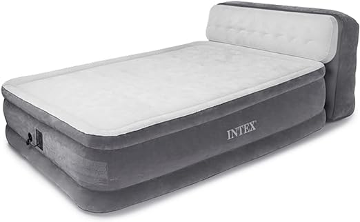 Buy Intex Dura Beam Ultra Plush Inflatable Pillow Top Bed Air Mattress with Headboard | Yallatoys.com