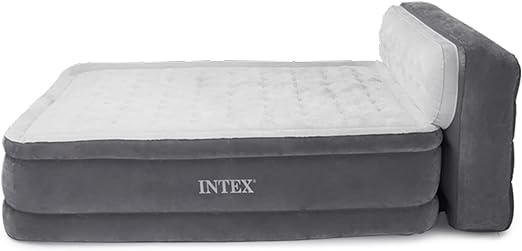 Buy Intex Dura Beam Ultra Plush Inflatable Pillow Top Bed Air Mattress with Headboard | Yallatoys.com