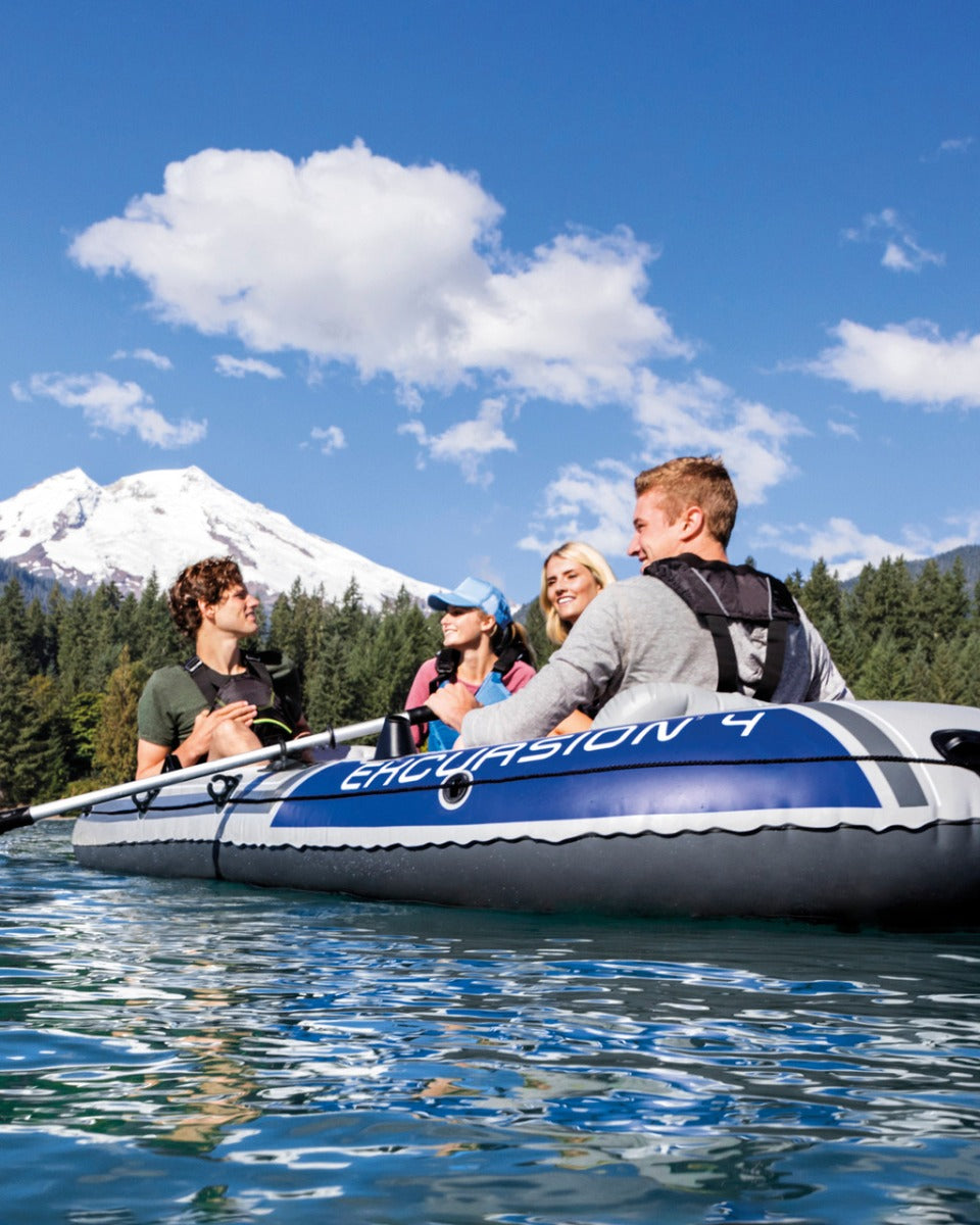 Buy Intex Excursion Inflatable Boat Set  4 Person | Yallatoys.com
