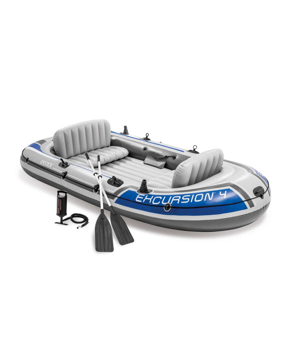 Buy Intex Excursion Inflatable Boat Set  4 Person | Yallatoys.com