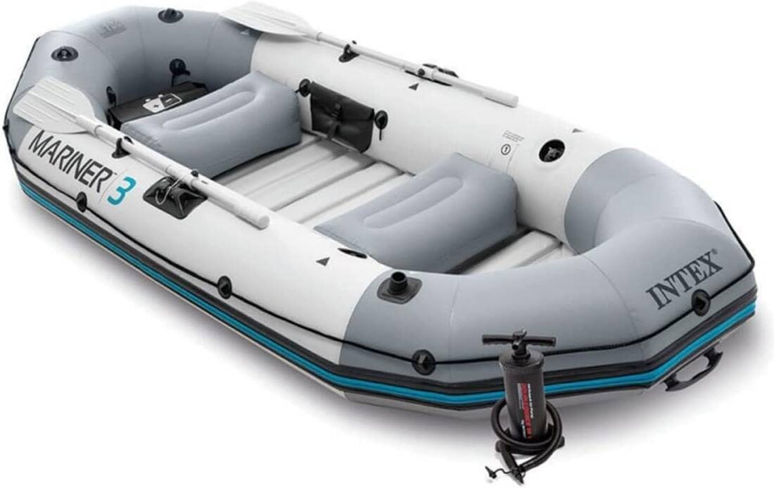 Buy Intex Inflatable Mariner 3 Pro Boat Set | Yallatoys.com