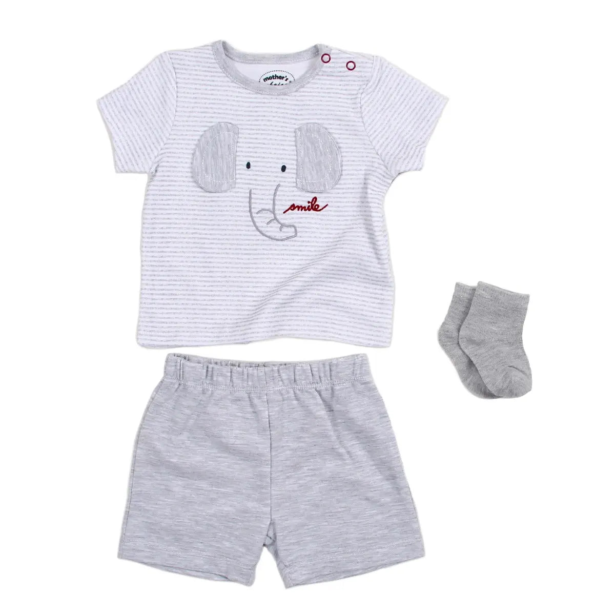 Mothers Choice 3 Pc Set Of T Shirt, Shorts And Socks Mothers Choice Yallatoys