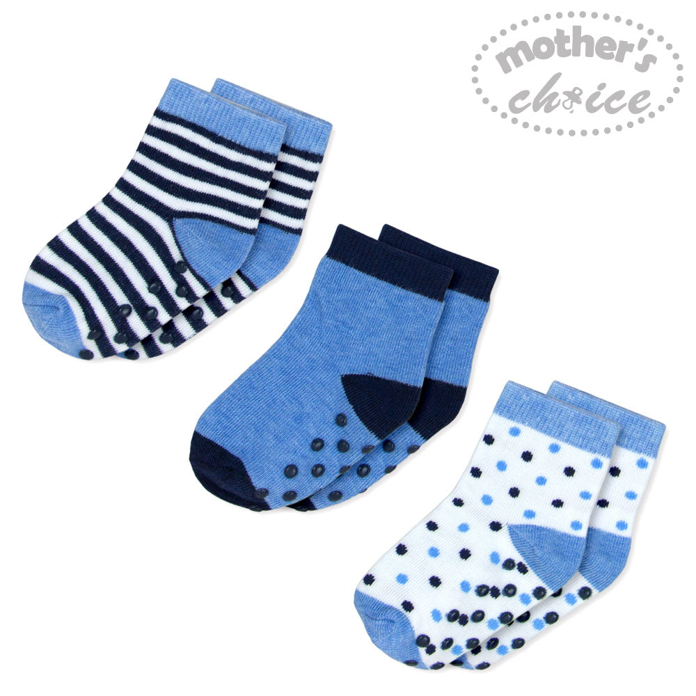 Mothers Choise Girl'S 3 Pair Melange Socks With Anti Slip.  - 2 Mothers Choice Yallatoys