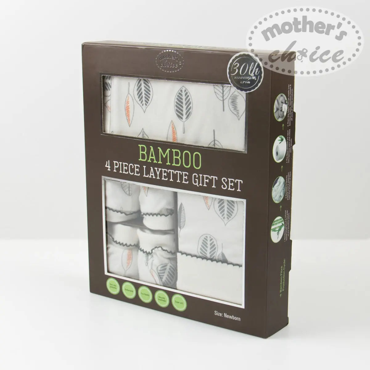 Mothers Choise Bamboo 4 Pc Layette Set  Offwhite Mothers Choice Yallatoys