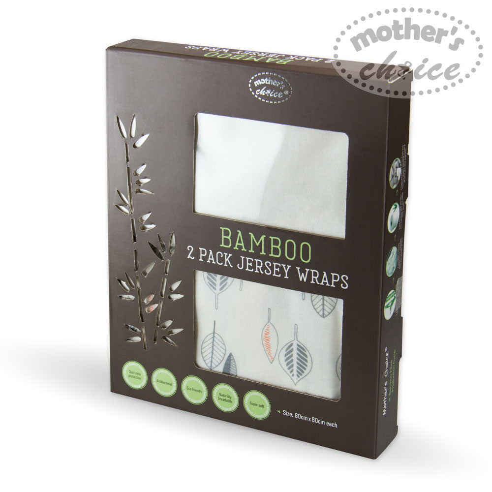 Mothers Choise Bamboo Jersey Wrap 2 Pk  Offwhite Mothers Choice Yallatoys