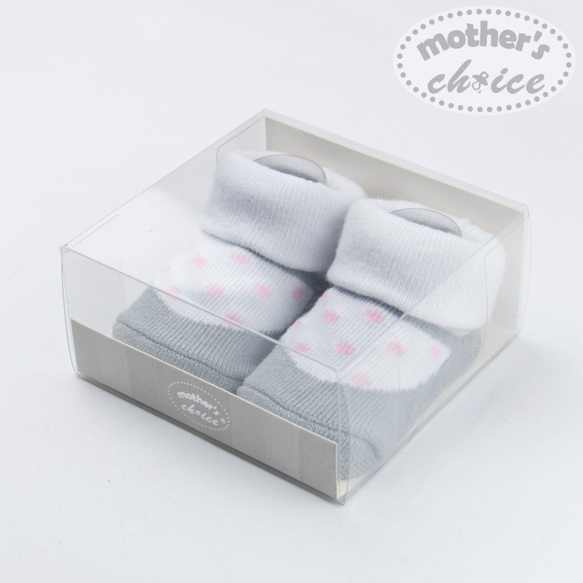 Mother'S Choice-Baby Socks Spandex.Grey White Mothers Choice Yallatoys