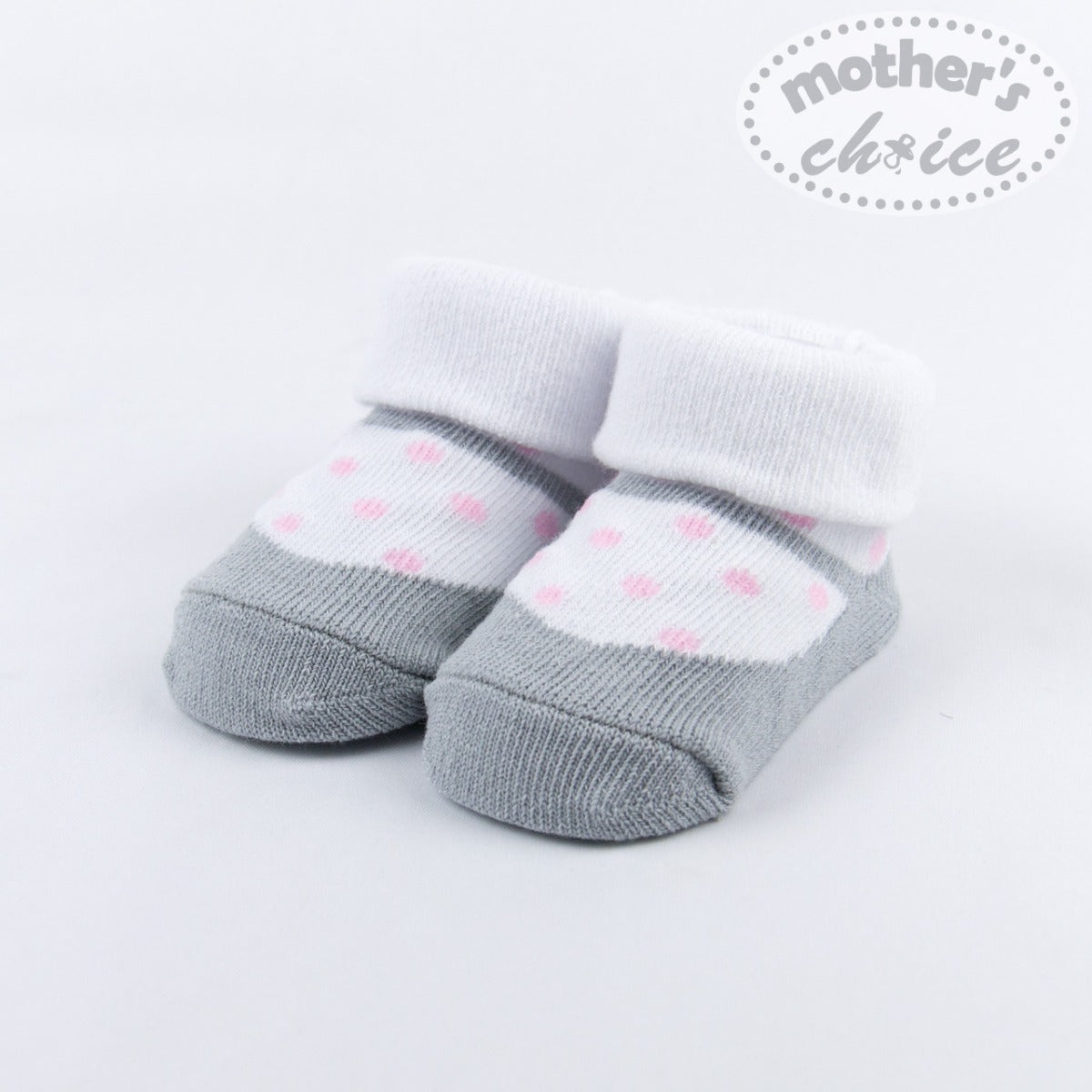 Mother'S Choice-Baby Socks Spandex.Grey White Mothers Choice Yallatoys