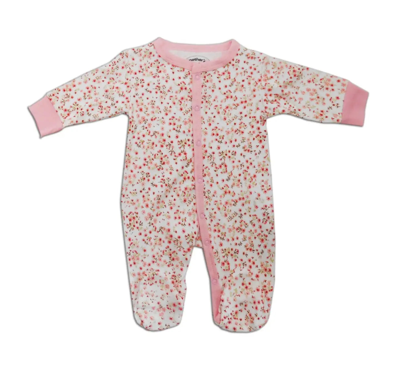 Mothers Choice Baby 8 Pcs Set Of Grower, Bodysuit, Pants, Bib, Hat, Socks, Tee & Tops - Pink Mothers Choice