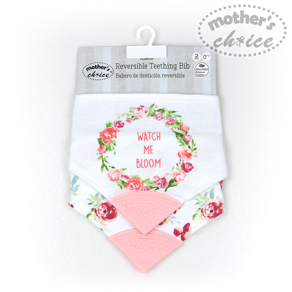 Mother'S Choice-Baby 2 Pack Bandana Teether Bib Set. Two Buttons Close.Pink Mothers Choice Yallatoys