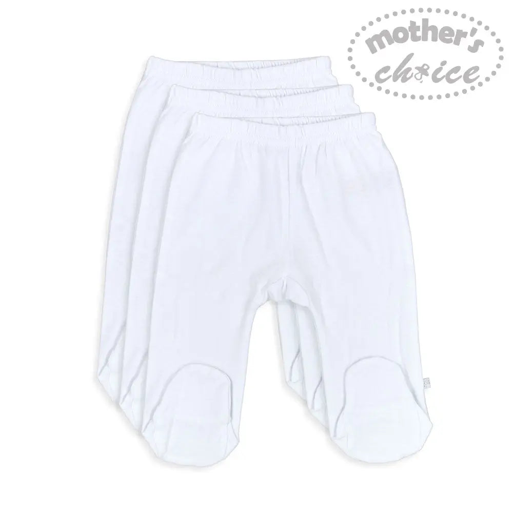 Mothers Choice Baby 3 Pack Leggings - White Mothers Choice
