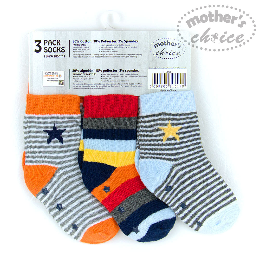 Mother'S Choice-Baby 3 Prs Pack Socks.Star Mothers Choice Yallatoys