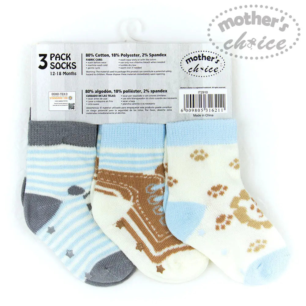 Mothers Choise Baby 3 Prs Pack Socks.  - 2 Mothers Choice Yallatoys