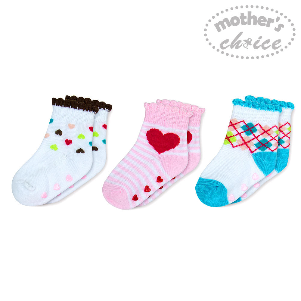Mother'S Choice-Baby 3 Prs Pack Sockslove