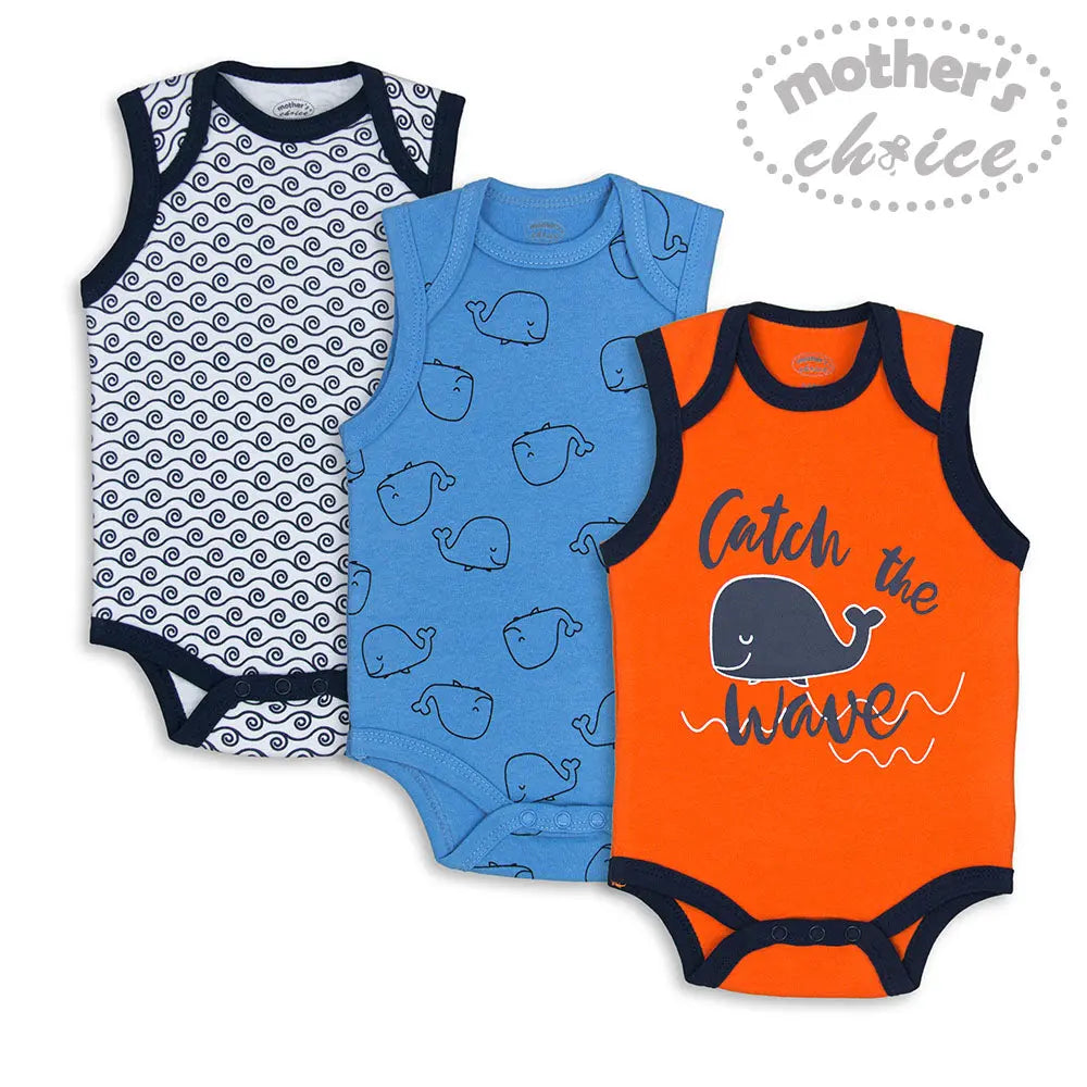Mothers Choice Baby 3 Sleeveless Bodysuits Mothers Choice Yallatoys