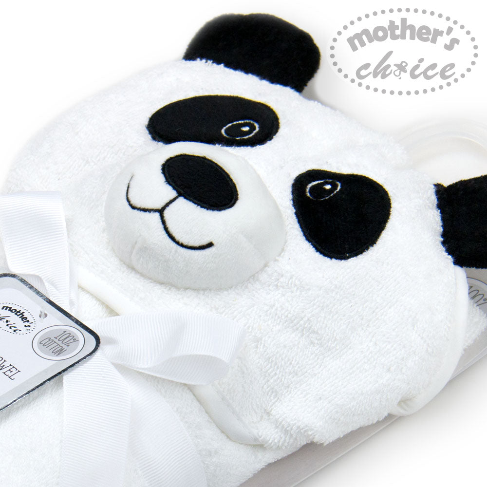 Mother'S Choice-3-D Hooded Towel Panda Mothers Choice Yallatoys