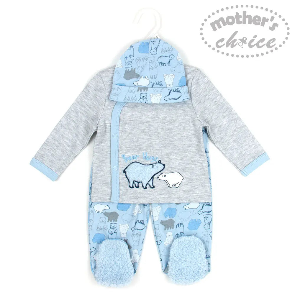 Mothers Choice Baby 3 Pcs Set Of Top, Pants & Hat Mothers Choice Yallatoys