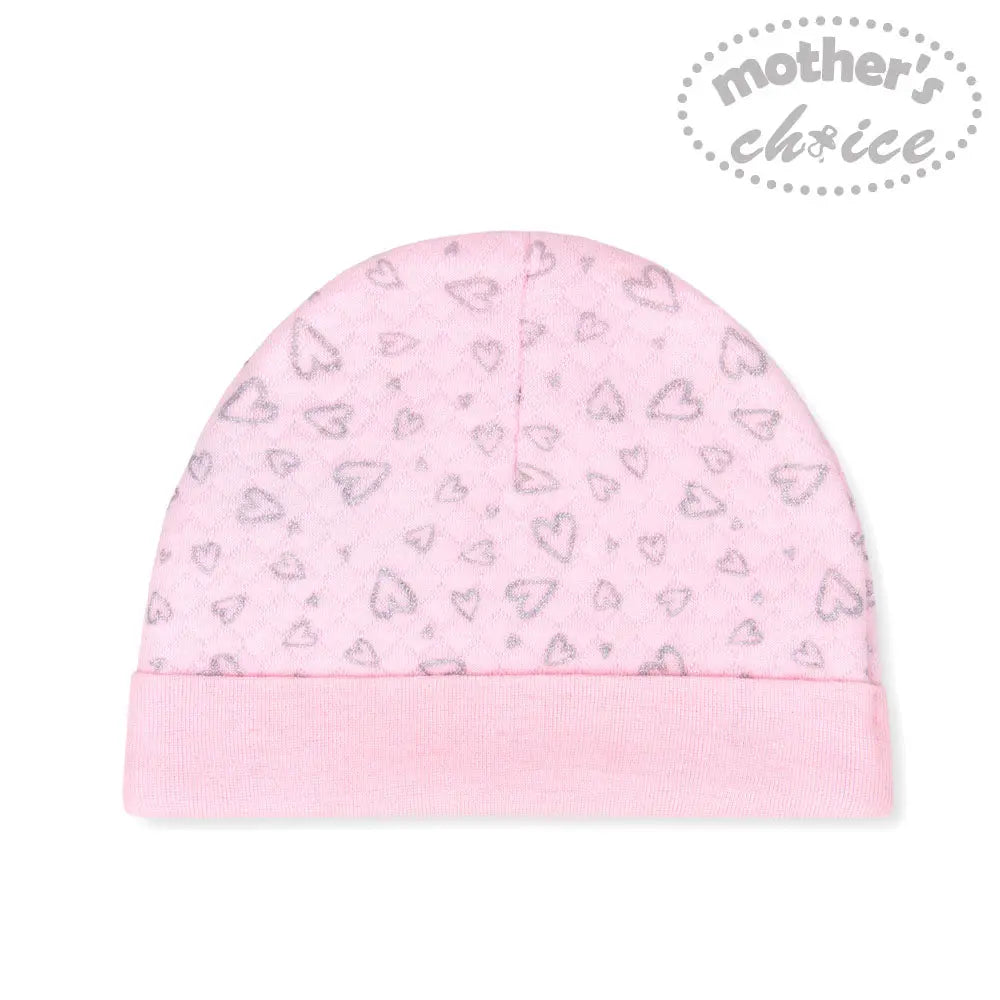 Mothers Choice Baby 3 Pcs Set Of Top, Pants & Hat Pink Mothers Choice