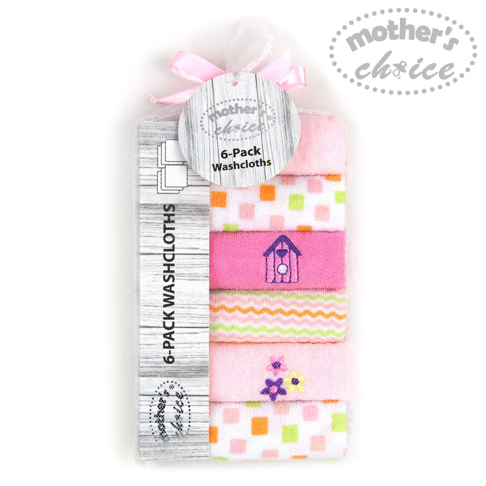 Mothers Choise Item: 6 Pk Face Cloth Set Mothers Choice Yallatoys